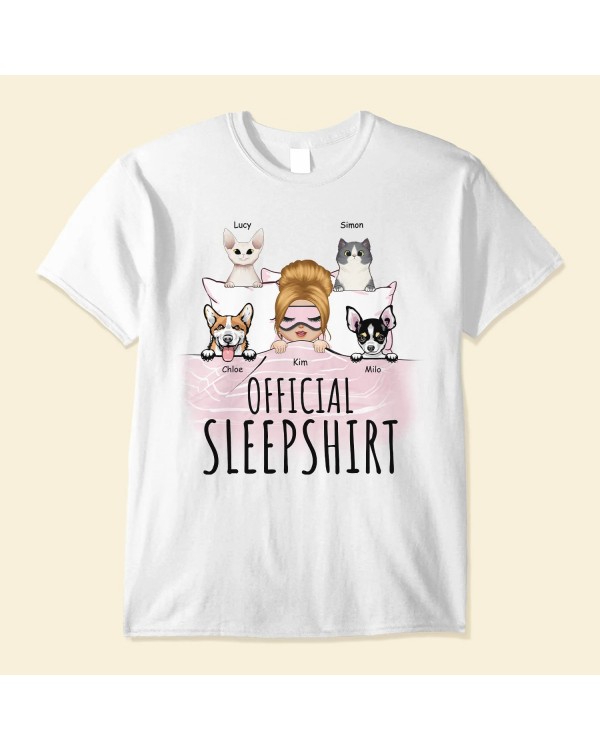 Official Sleepshirt – Personalized Shirt – Birthday Gift For Dog Cat Lovers