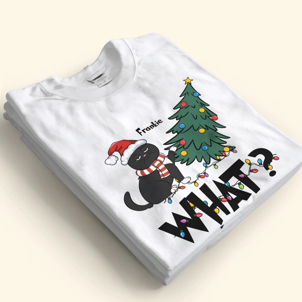 Cat What Christmas Tree – Personalized Sweatshirt