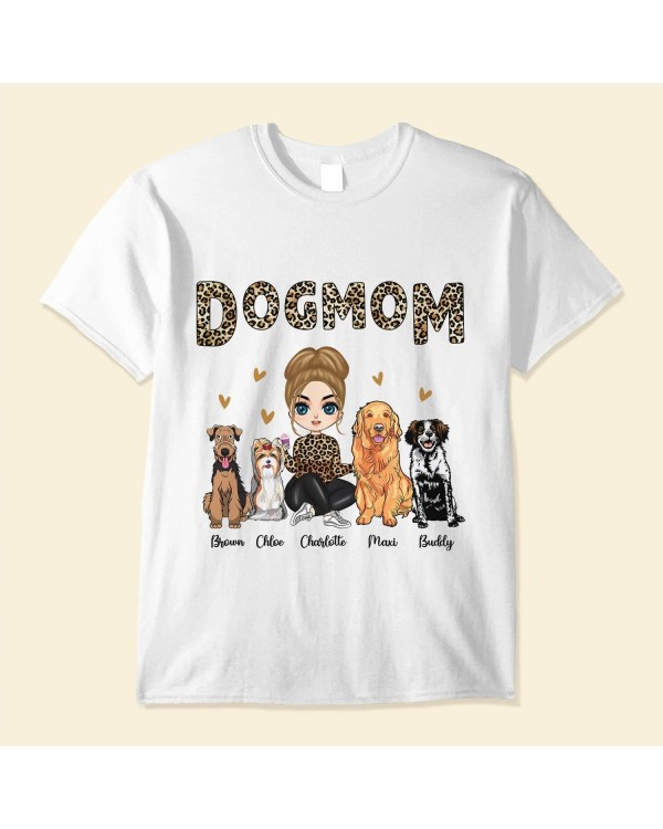 Dog Mom Leopard Design – Personalized Shirt