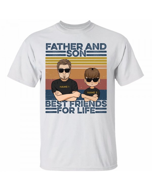 Father And Son Best Friends For Life – Personalized Shirt – Australian Version