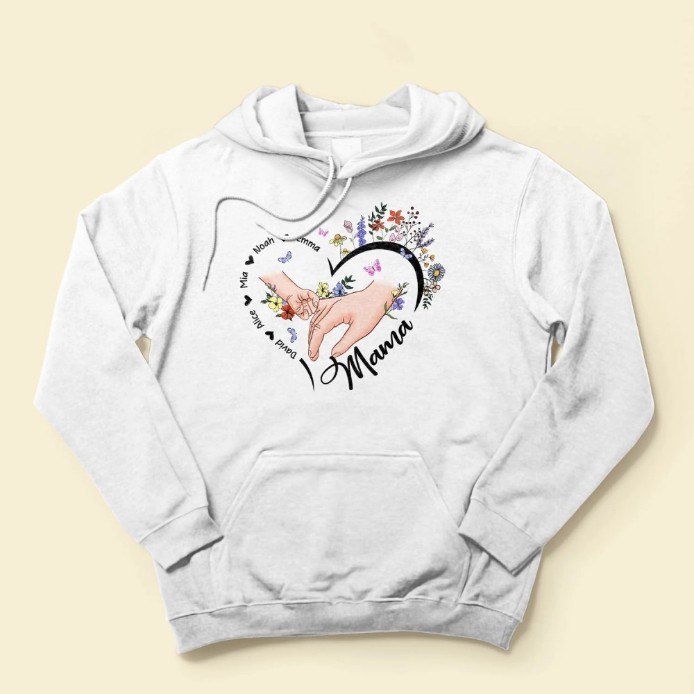 Holding Mom’s Hand Grandma’s Hand – Personalized Shirt