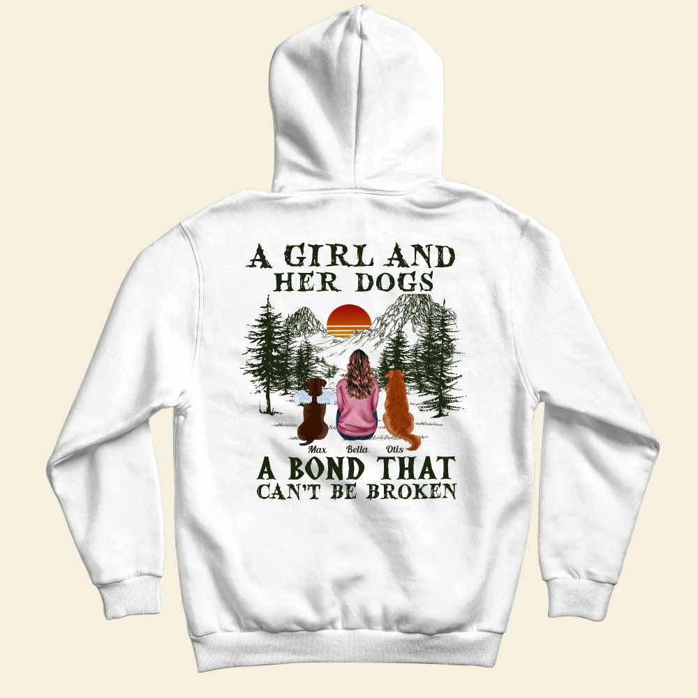 A Girl And Her Dogs Cats – Unbreakable Bond – Personalized Shirt