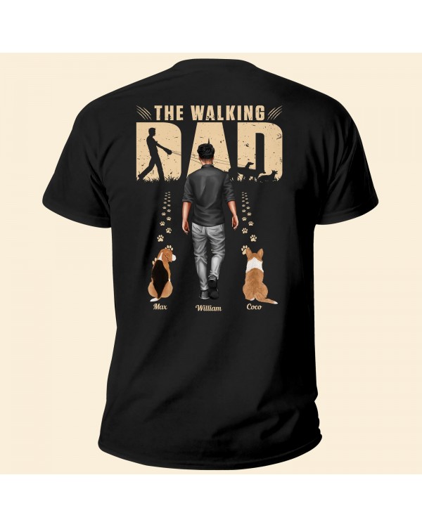 The Walking Dad – Personalized Back Printed Shirt