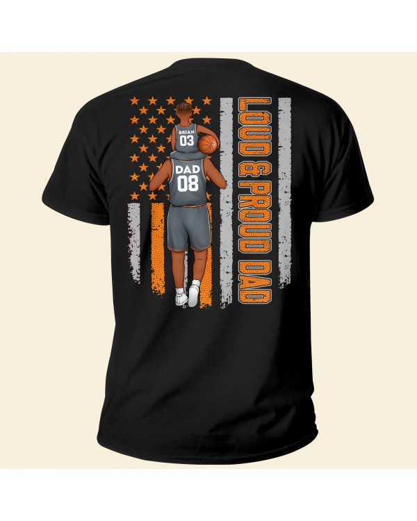 Basketball Dad – Personalized Back Printed Shirt