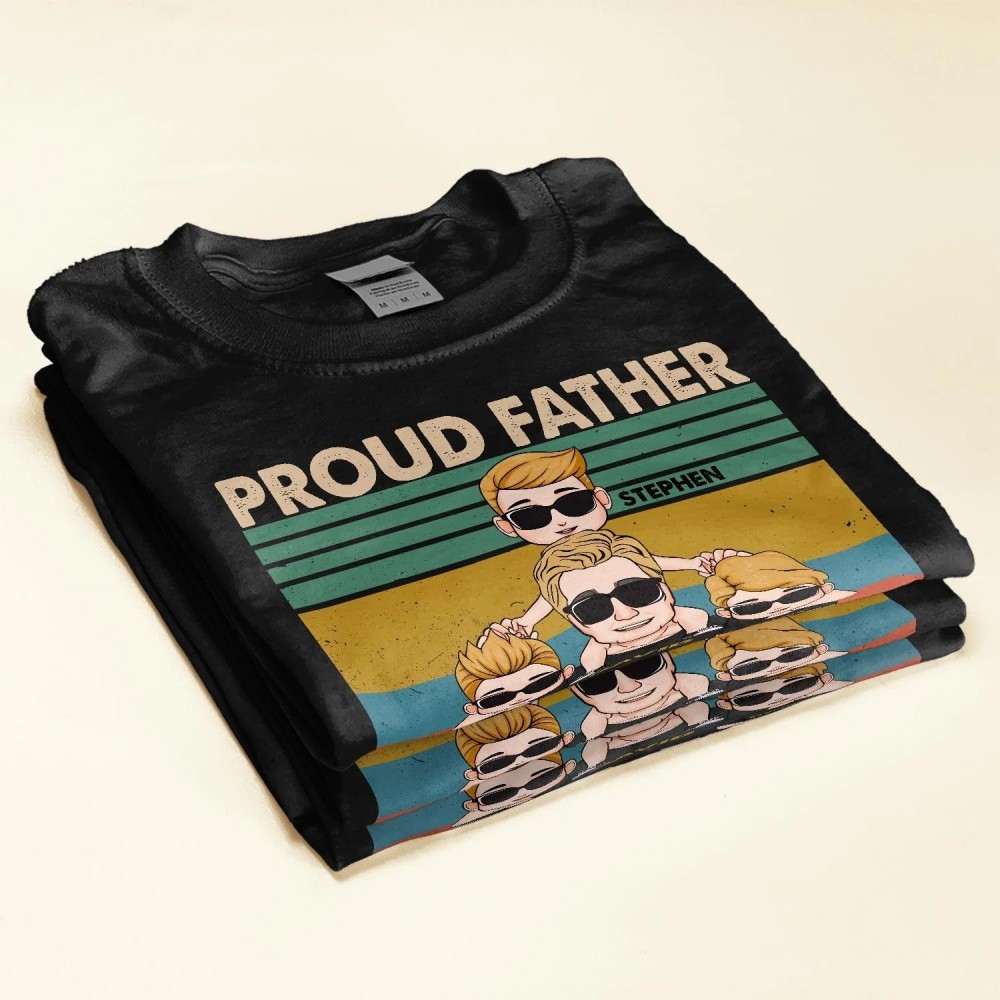 Proud Father Of A Few Dumbass Kids – Personalized Shirt – Father’s Day Birthday Gift For Dad Father Daddy – From Wife Sons Daughters