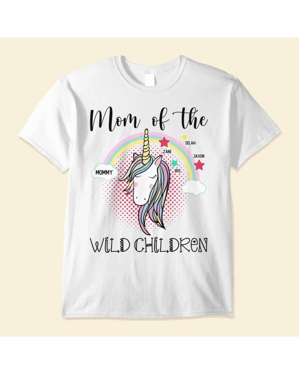 Mom Of The Wild Child – Personalized Shirt – Birthday Funny Gift For Mom Mother Grandma Nana Gigi Mimi