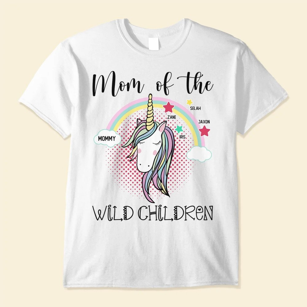 Mom Of The Wild Child – Personalized Shirt – Birthday Funny Gift For Mom Mother Grandma Nana Gigi Mimi