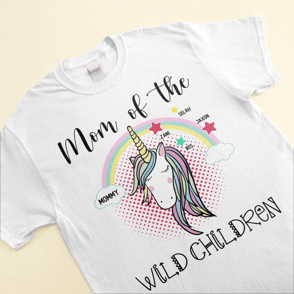 Mom Of The Wild Child – Personalized Shirt – Birthday Funny Gift For Mom Mother Grandma Nana Gigi Mimi