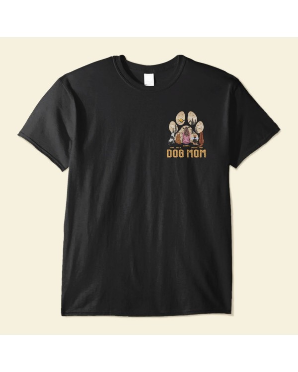 Dog Mom Paw Mountain View Vintage – Personalized Shirt