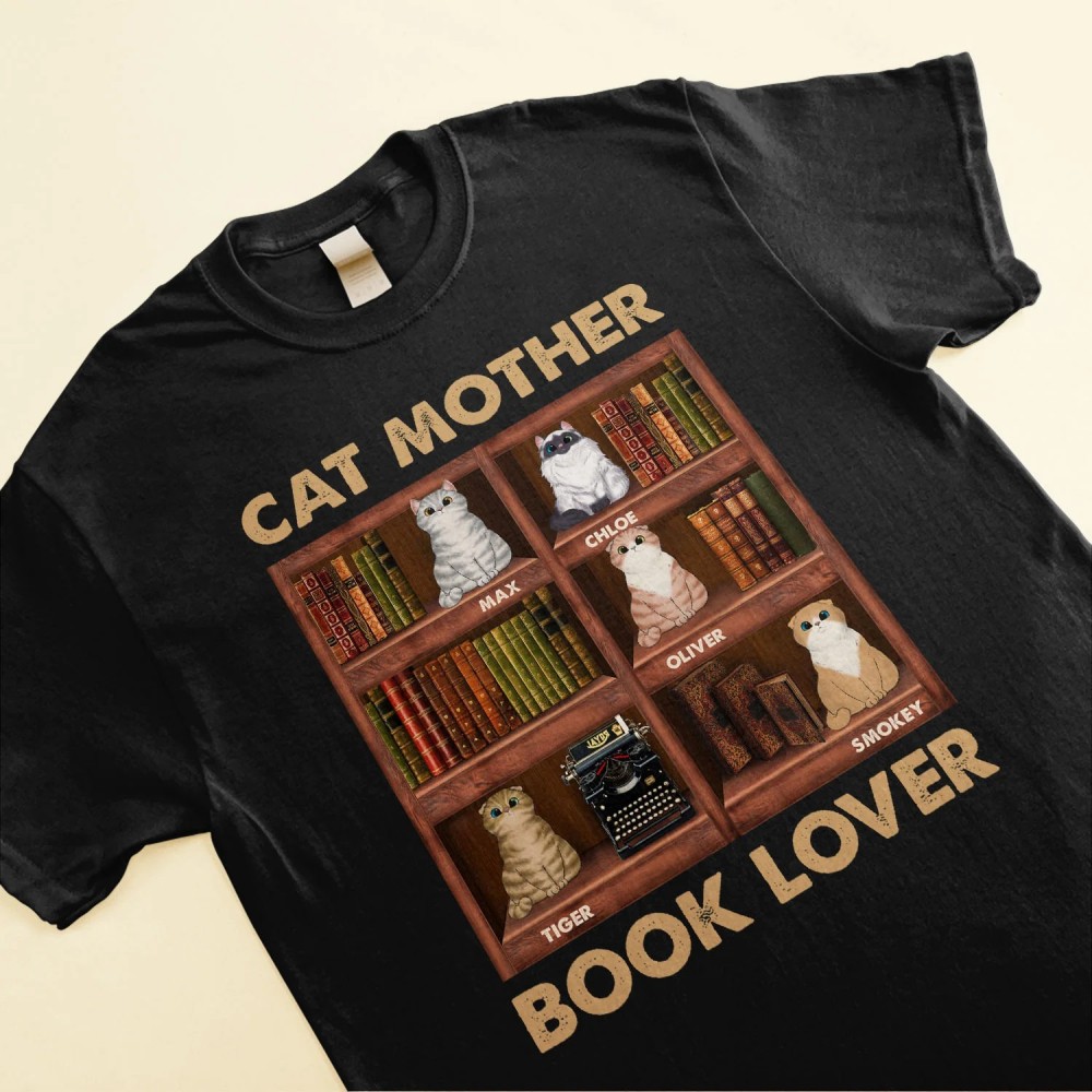 Cat Parents Book Lovers – Personalized Shirt – Birthday Gift For Cat Mom Cat Dad