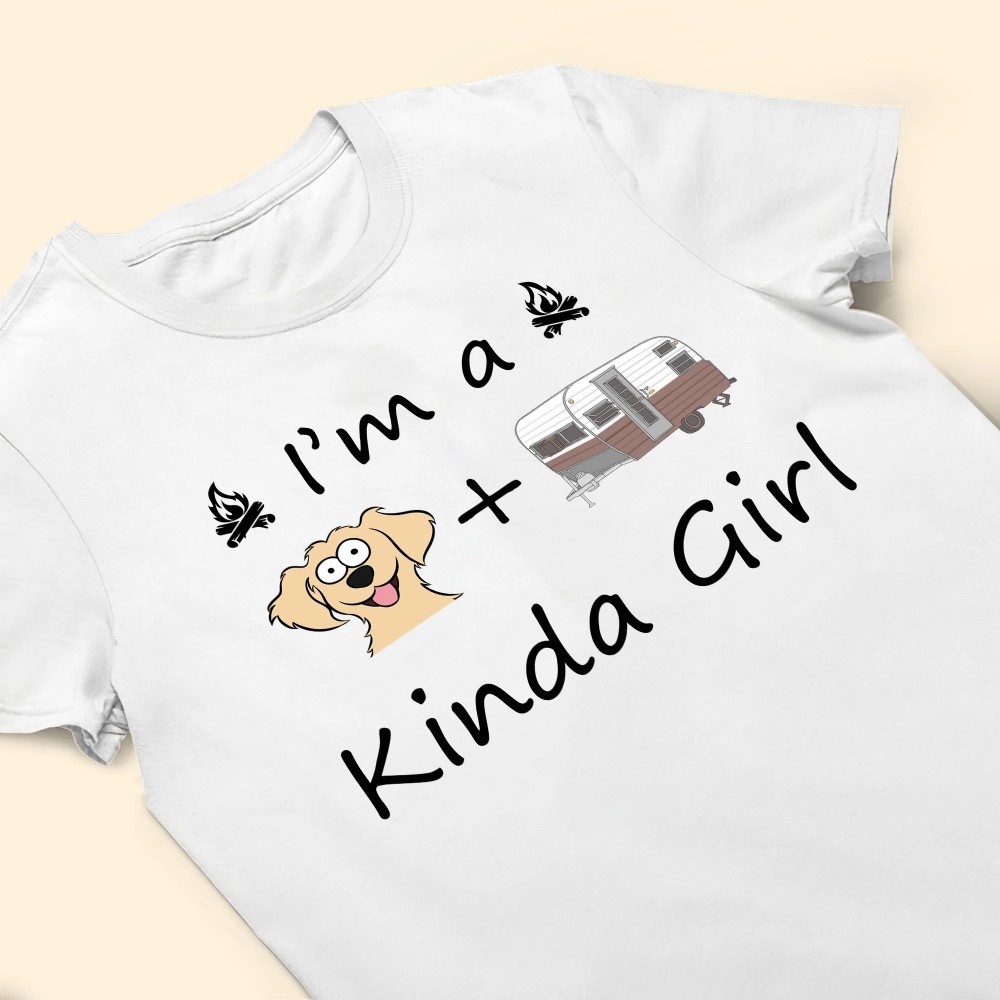 Dogs And Camper Kinda Girl – Personalized Shirt