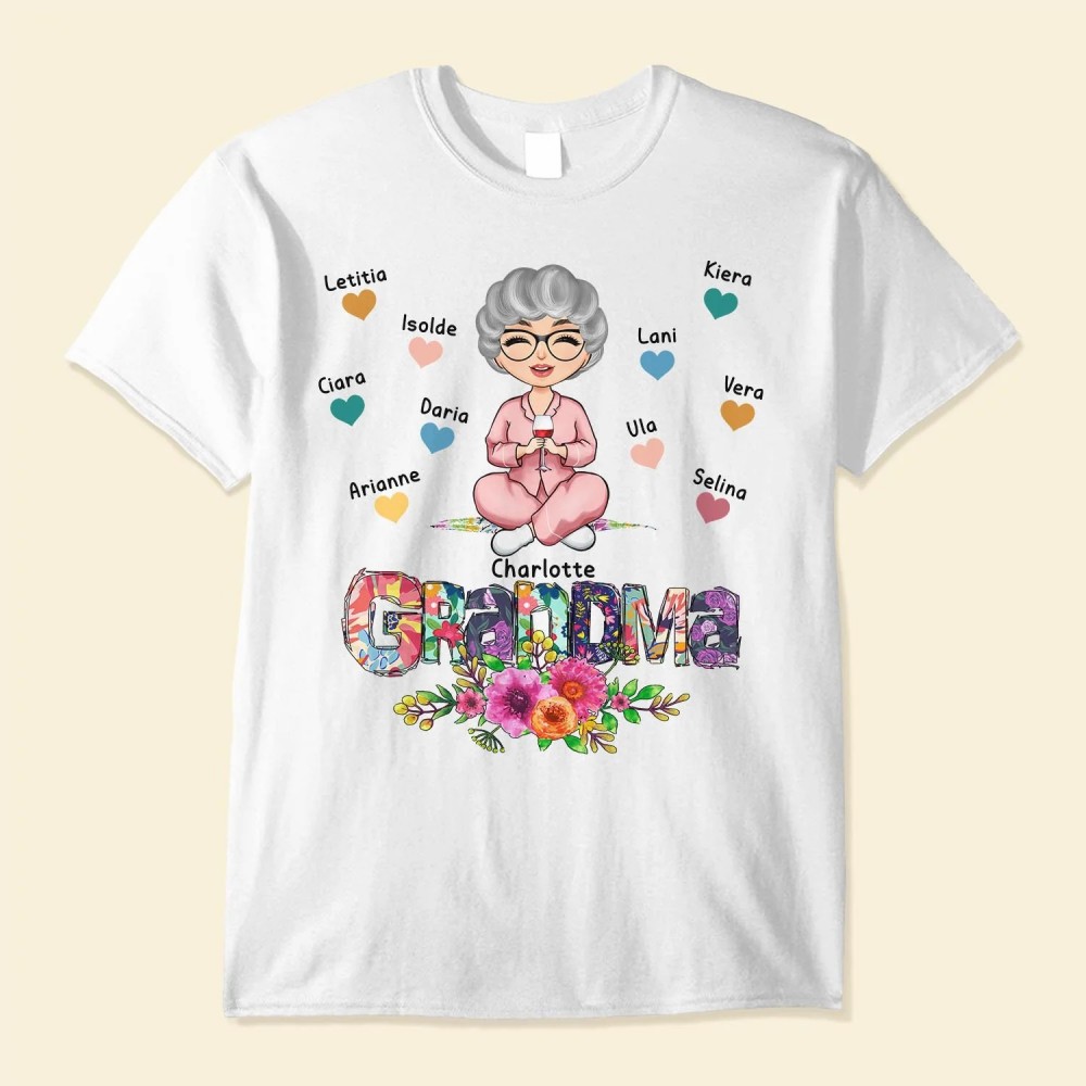 Grandma – Personalized Shirt – Birthday Mother’s Daygift For Mom Grandma Nana Gigi